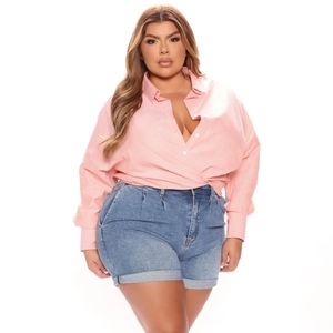 Fashion Nova Striped Button-down Shirt